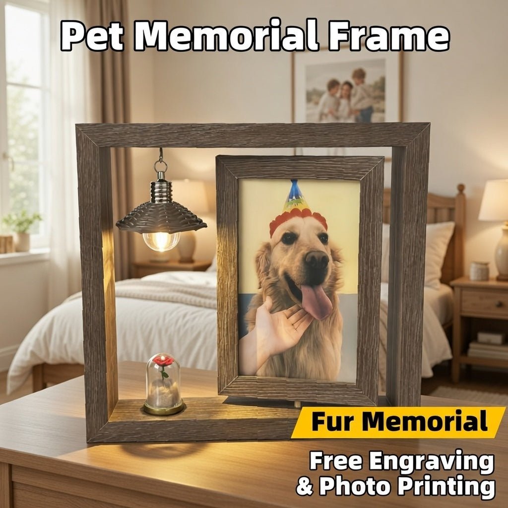 🐾 Custom Pet Fur & Photo Keepsake Frame with Collection Bottle – Hold Their Love in Your Hands 💖🥹FurEver Memory