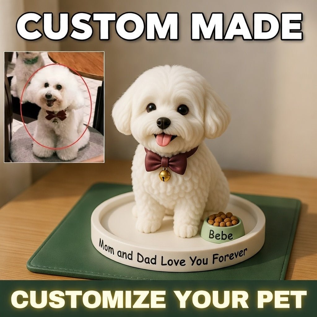 🐾 Custom Handmade Pet Figurine – Your Furry Baby in 3D! (3.15") 🐶💕FurEver Memory